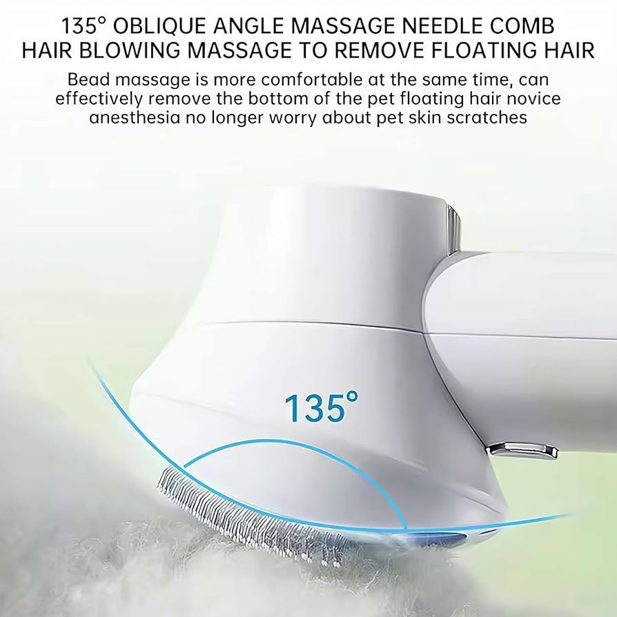 Hair dryer with comb for pets