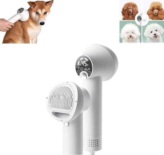Hair dryer with comb for pets