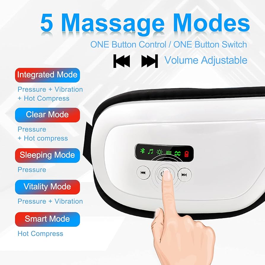 Eye massager with bluetooth