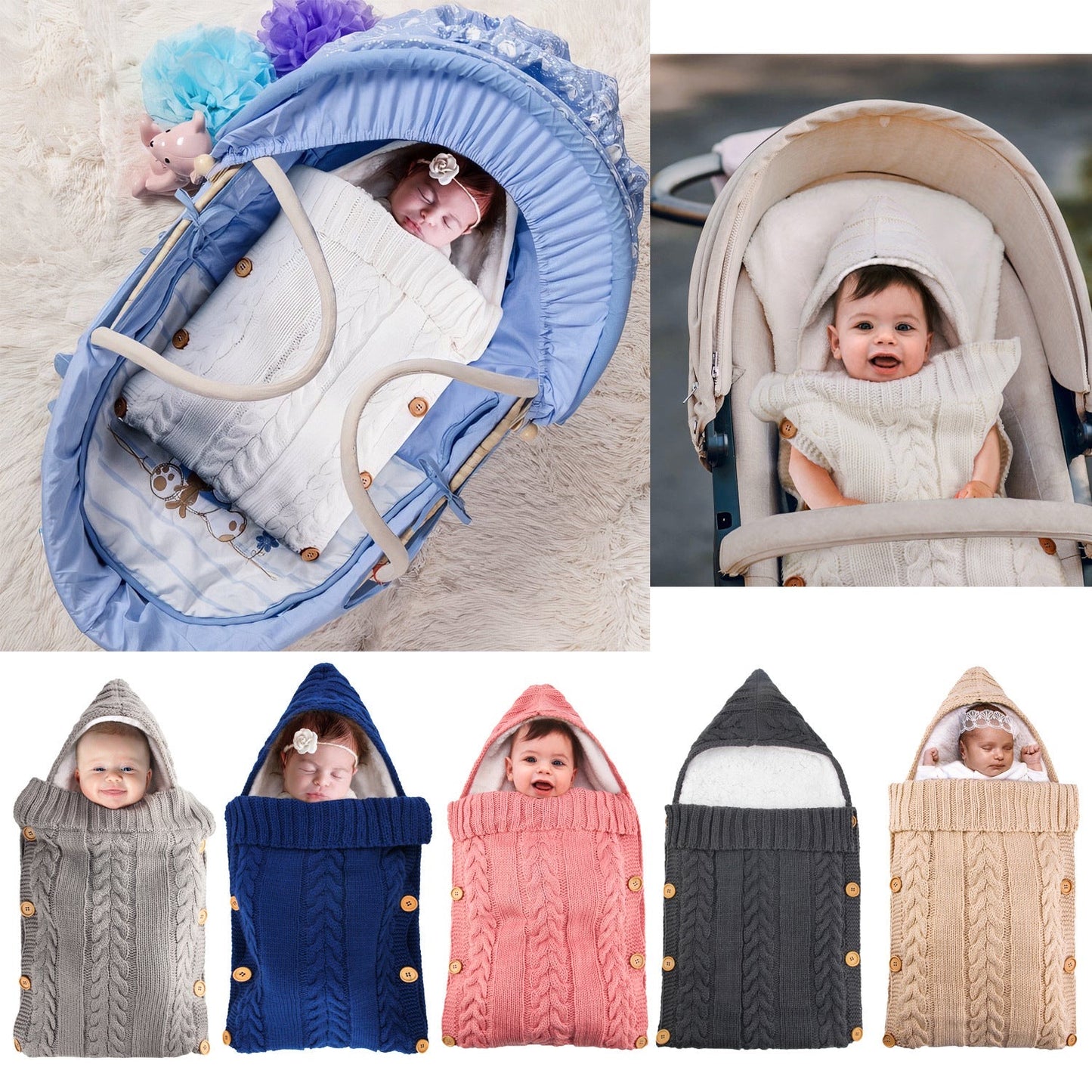 Warm sleeping bag for baby