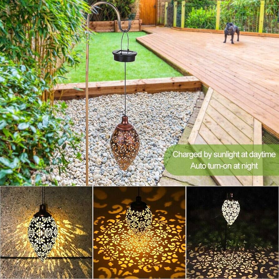 Decorative solar lamp lantern style
