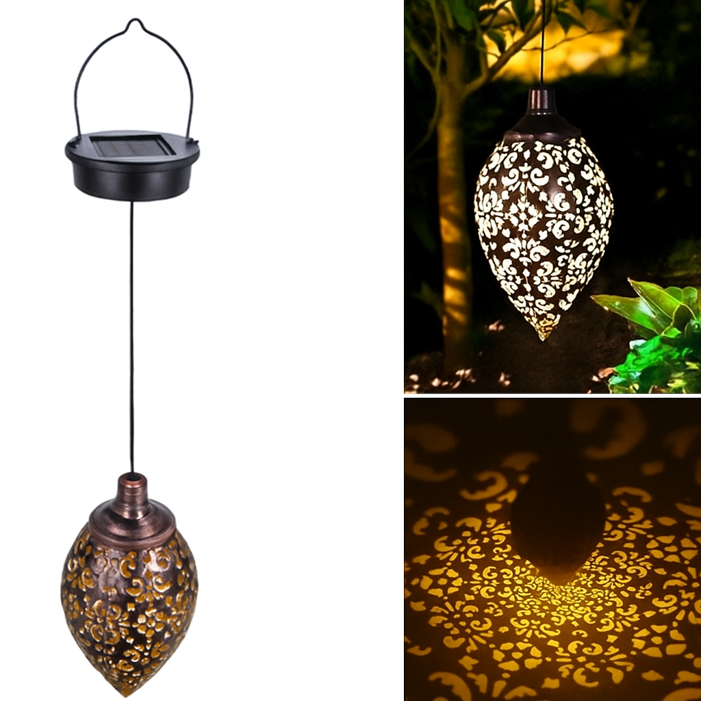 Decorative solar lamp lantern style