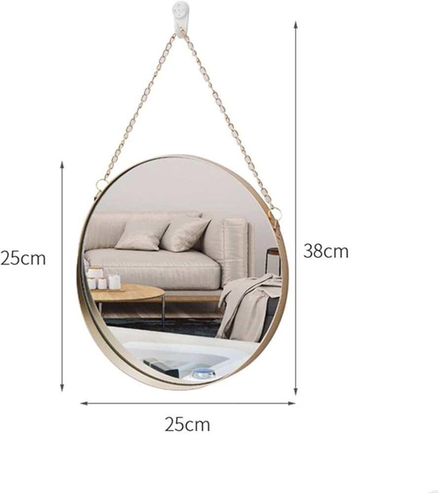 Round hanging mirror
