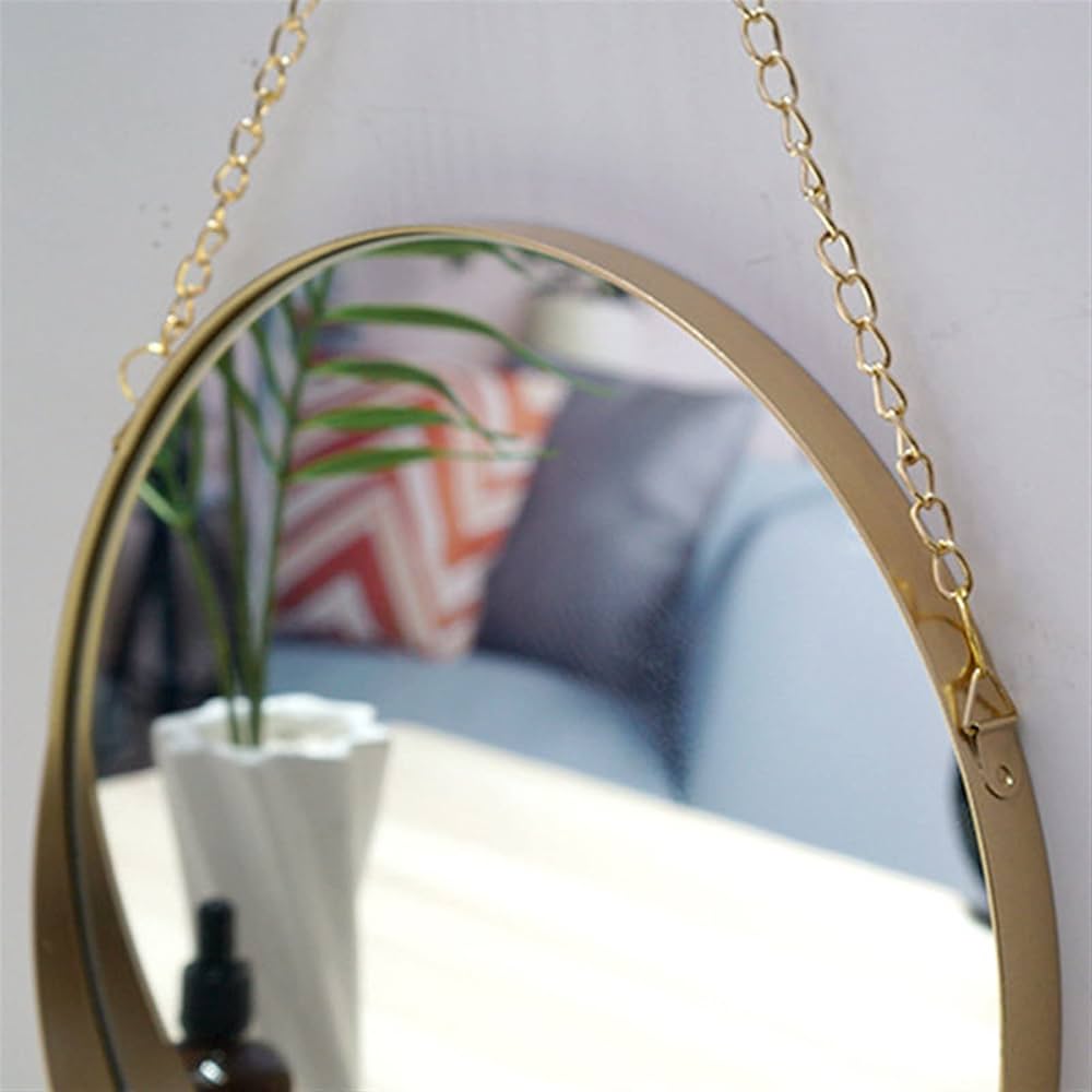 Round hanging mirror