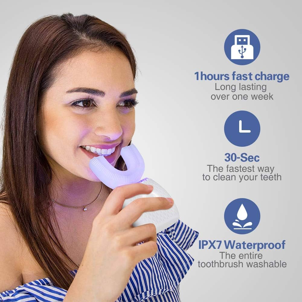 U-shaped toothbrush rechargeable