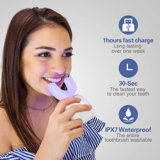 U-shaped toothbrush rechargeable