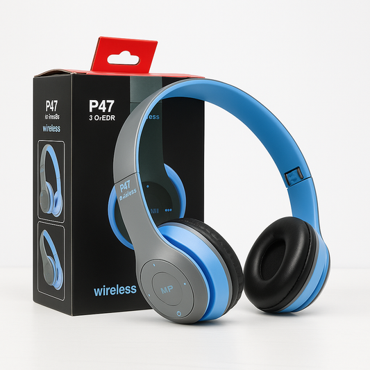 Foldable bluetooth headphones deep bass