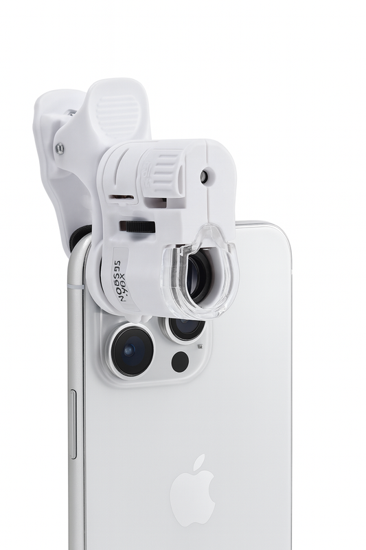 Digital microscope camera with LED light for cellphone