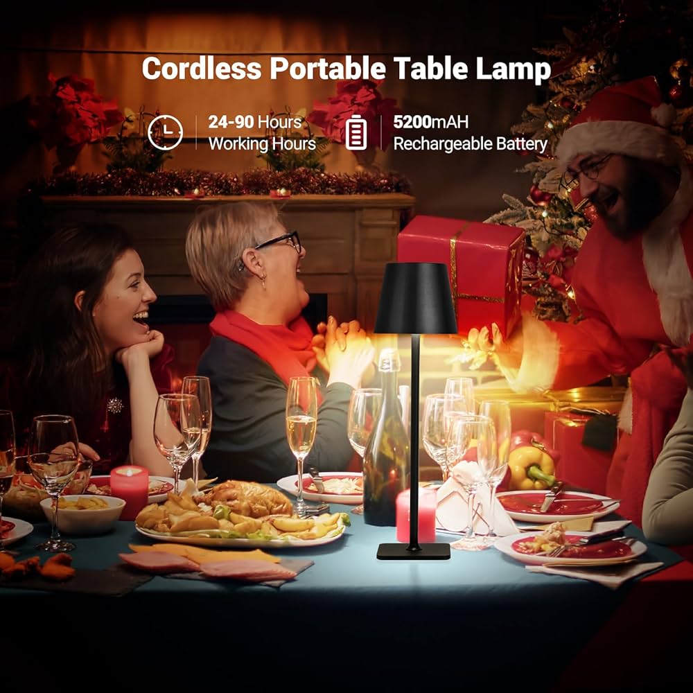 Table lamp with touch dimmable