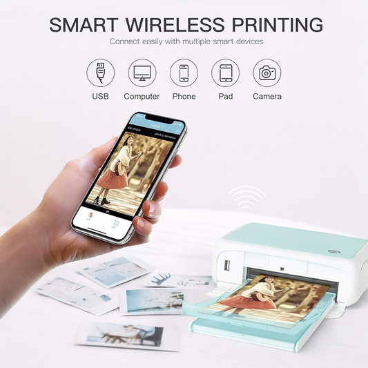 Portable photo color printer for phone