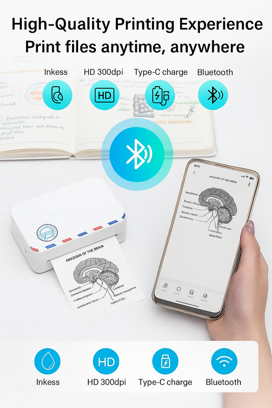 Mini ink free thermal printer