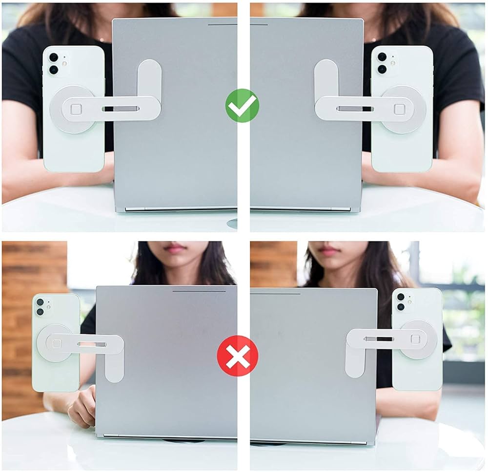 Magnetic phone bracket for laptop