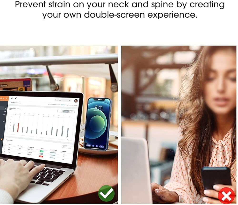 Magnetic phone bracket for laptop