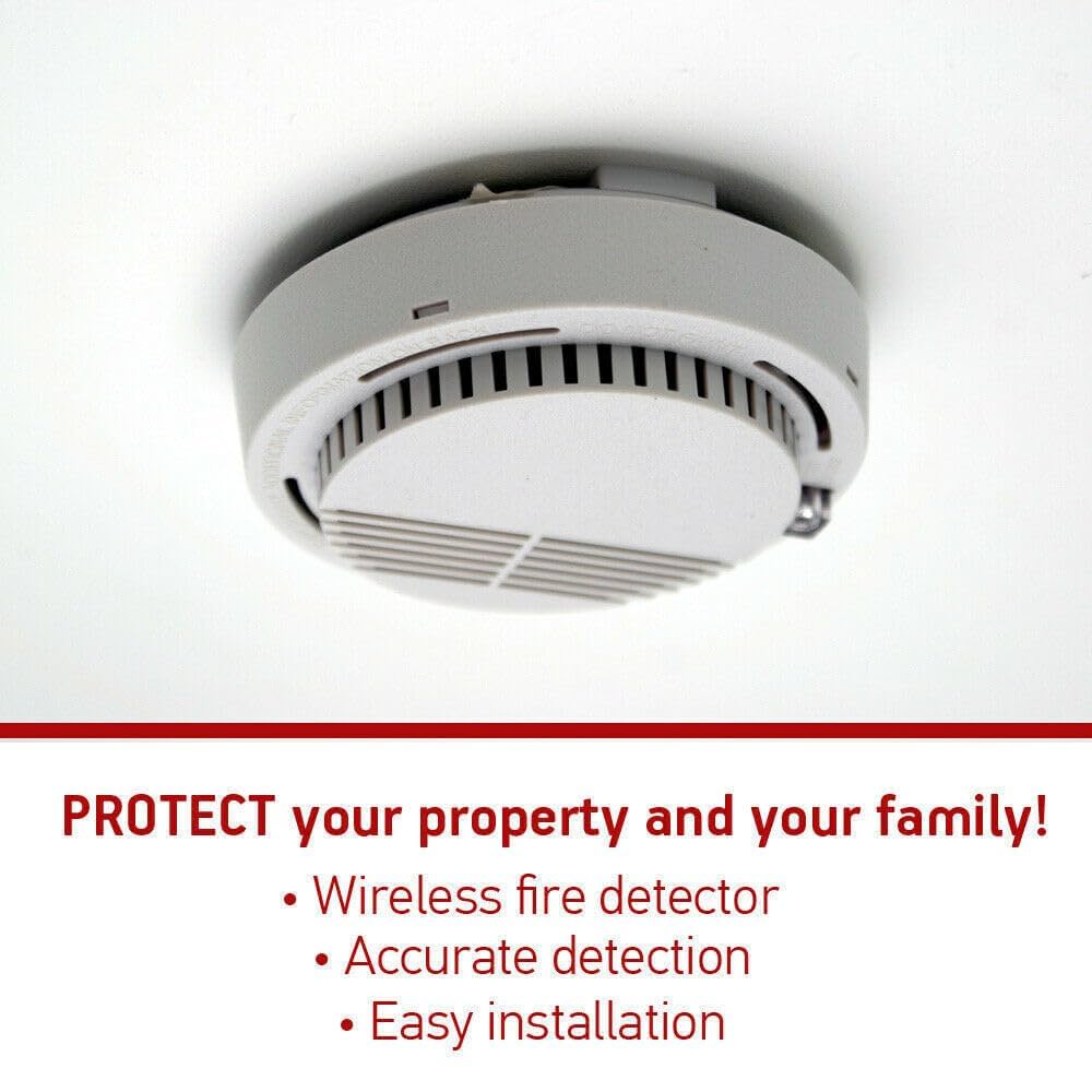 Household smoke alarm with light