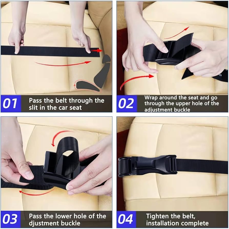 Car seat belt adjuster for pregnant women