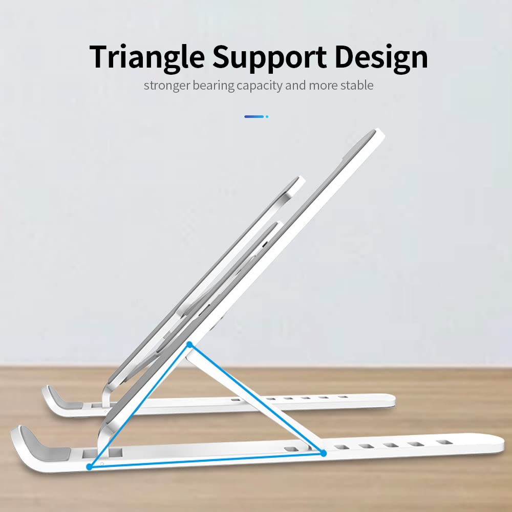 Portable folding laptop stand