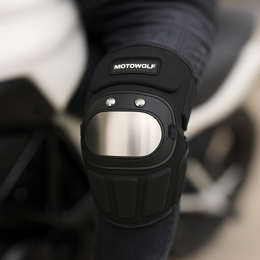 Knee elbow steel pads for motorcycling