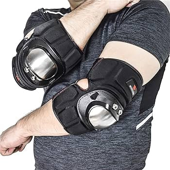Knee elbow steel pads for motorcycling