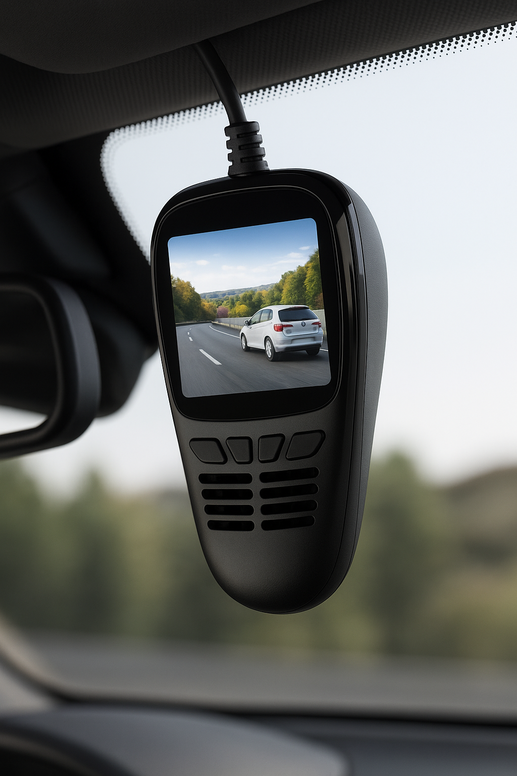 Car dashcam with recorder