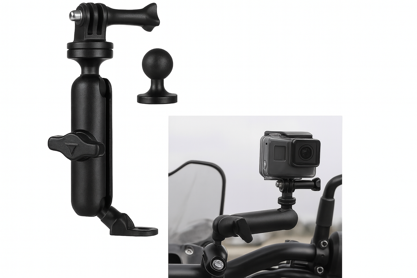 Gopro mount for motorcycles