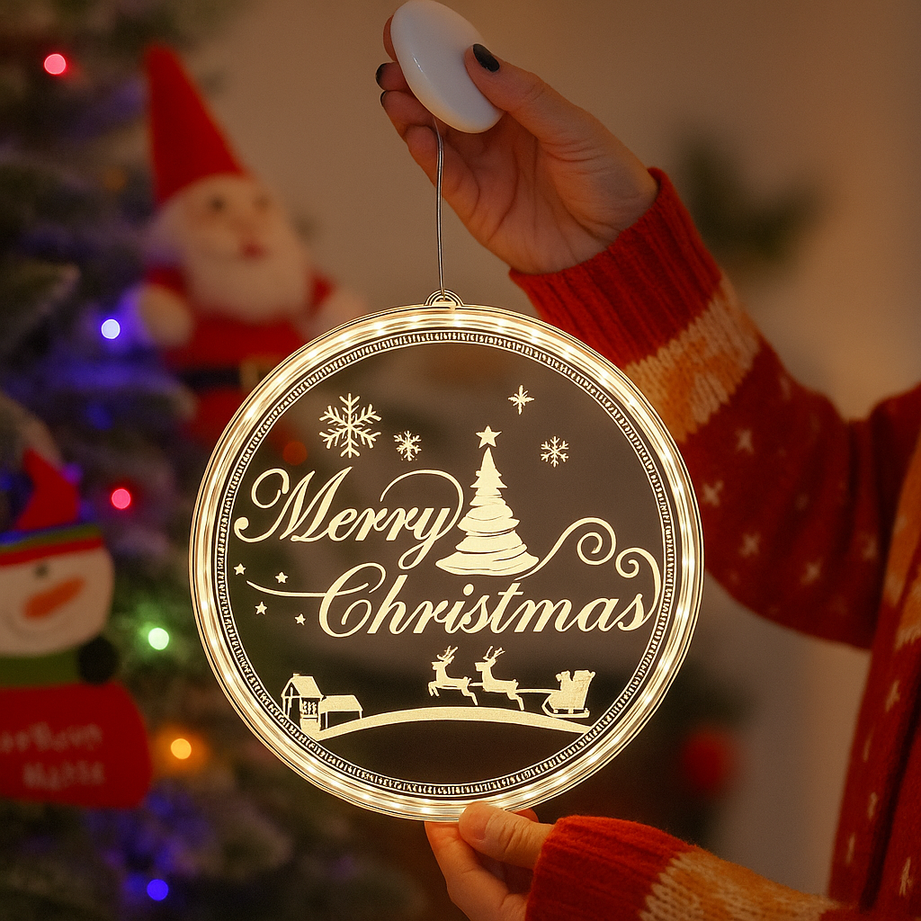 Hanging christmas led lights