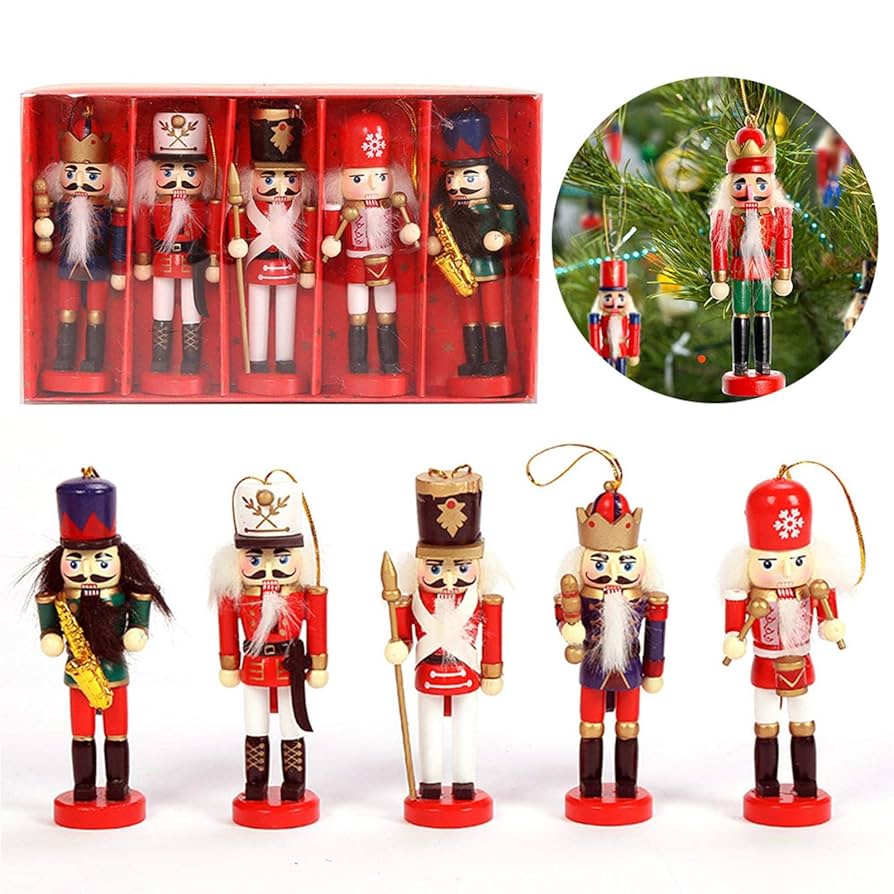 Wooden nutcracker ornaments