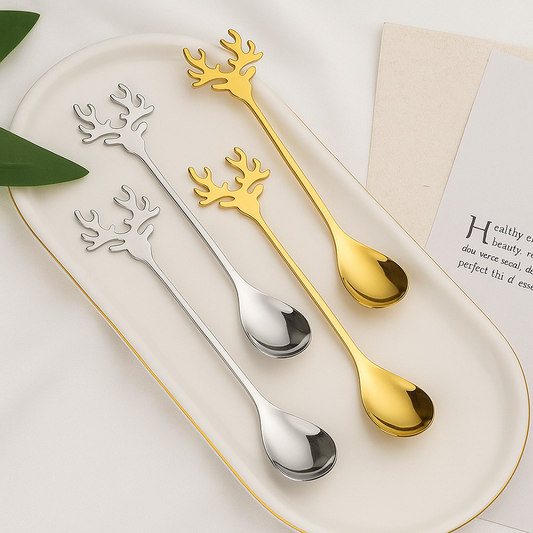 Merry Christmas Spoons Xmas Party Tableware Ornaments Christmas Decorations