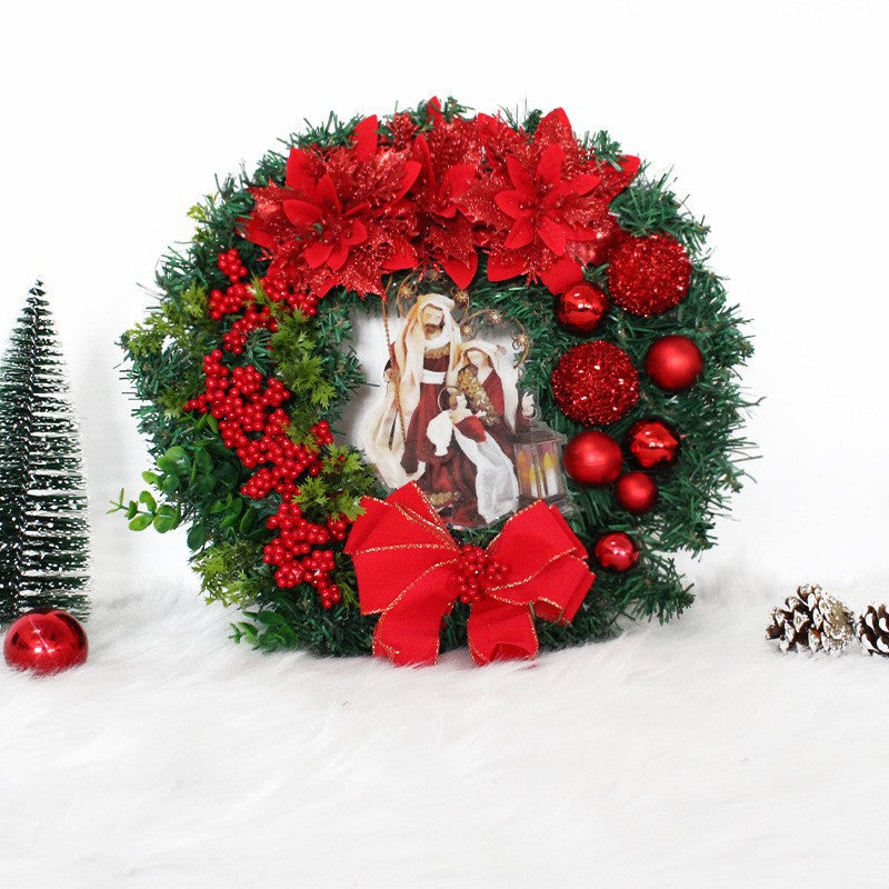 Christmas jesus wreath