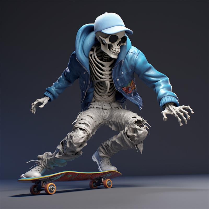 Streetwear skull statues