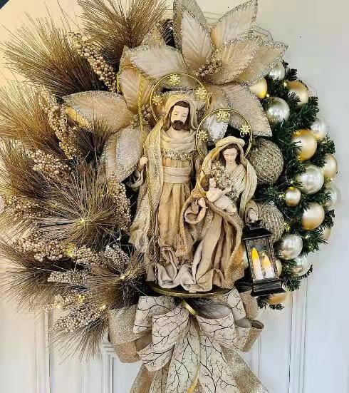 Christmas jesus wreath