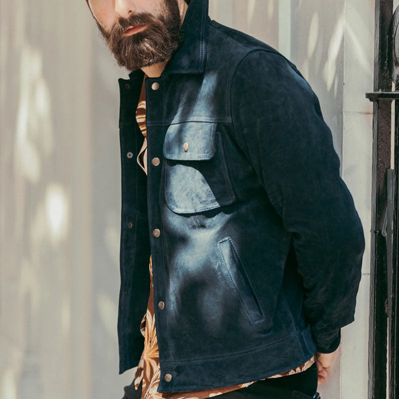 Calfskin jacket for men