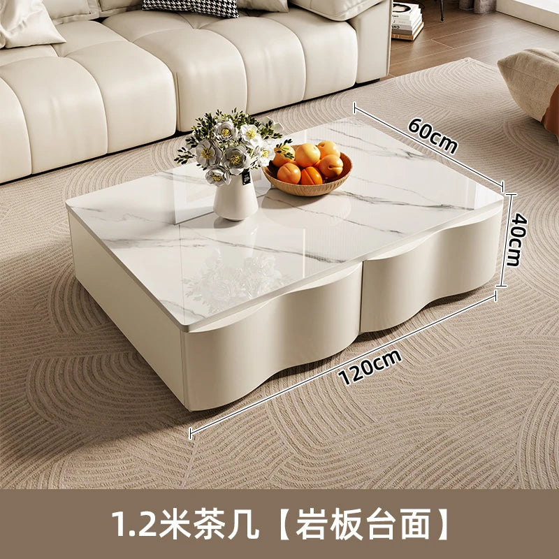 Nordic Creative TV Stands Modern Minimalist Living Room Slate Coffee Table and TV Cabinet Set Designer Home Furniture FYTS