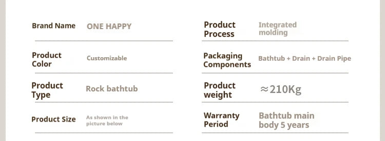 "Luxury Wabi Sabi Stone Texture Bathtub -Handmade One-Piece Artificial Rock Freestanding Tub, Artistic Bath for Home & B&B"