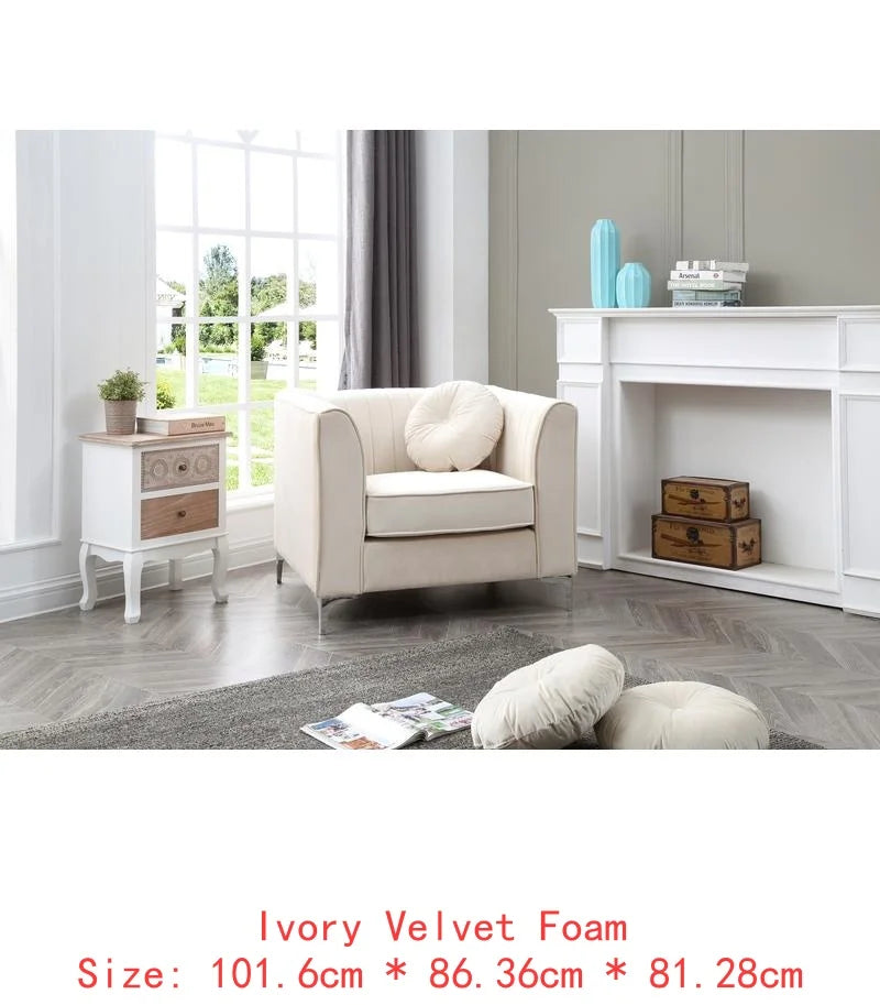 Navy Blue Sofa Chaise - 3 Boxes, Comfortable Design for Living Room