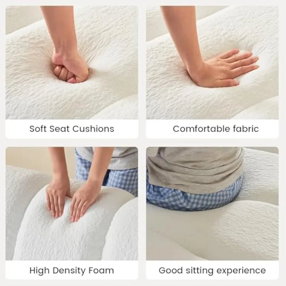 Seater Modular Sectional Sofa, Corduroy Sleeper Sofa, Comfortable Corduroy Seats, Rearrangement of Sections, for Living Room