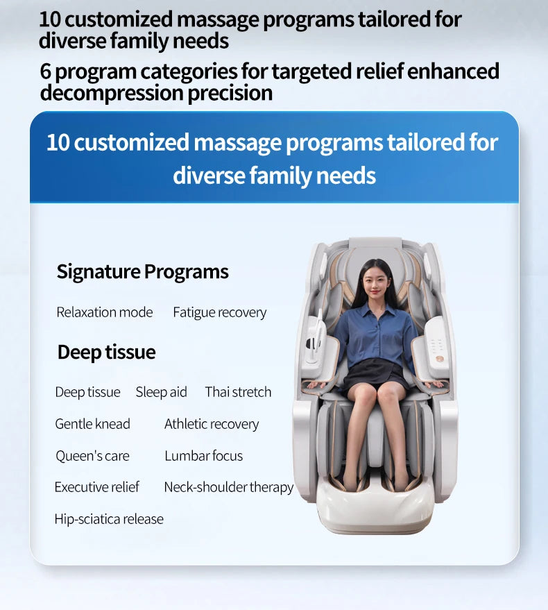 2025 Premium 4D Smart Massage Chair Home Office Use Full-Body Luxury Space Capsule with Multifunction Triple Control Operation‌
