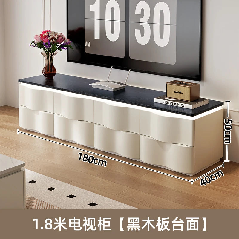 Nordic Creative TV Stands Modern Minimalist Living Room Slate Coffee Table and TV Cabinet Set Designer Home Furniture FYTS