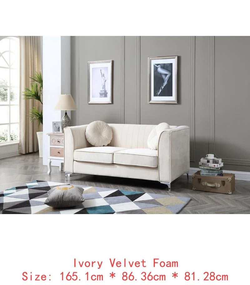 Navy Blue Sofa Chaise - 3 Boxes, Comfortable Design for Living Room