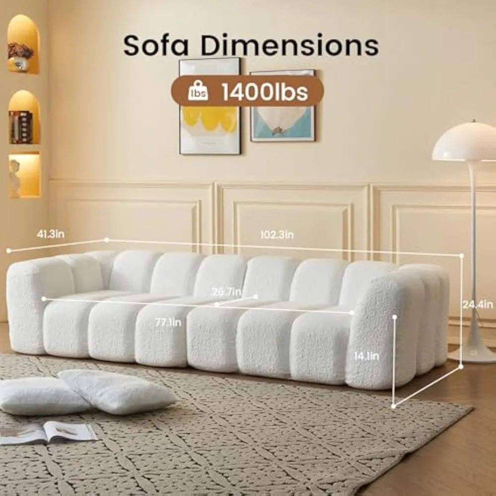 Seater Modular Sectional Sofa, Corduroy Sleeper Sofa, Comfortable Corduroy Seats, Rearrangement of Sections, for Living Room