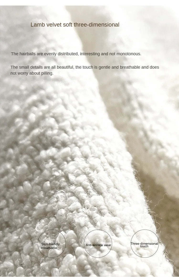 Single Sofa Chair for Living Room Furniture Upholstered Accent Chair Lambswool Fabric Lounge Chair Bedroom & Apartment Use