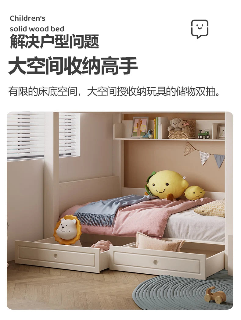 Toddler Bed Childrens Bunk Baby Crib Bassinet Montessori Trundle Princess Monster Wooden Hut Mezzanine Cradle Cot Furniture
