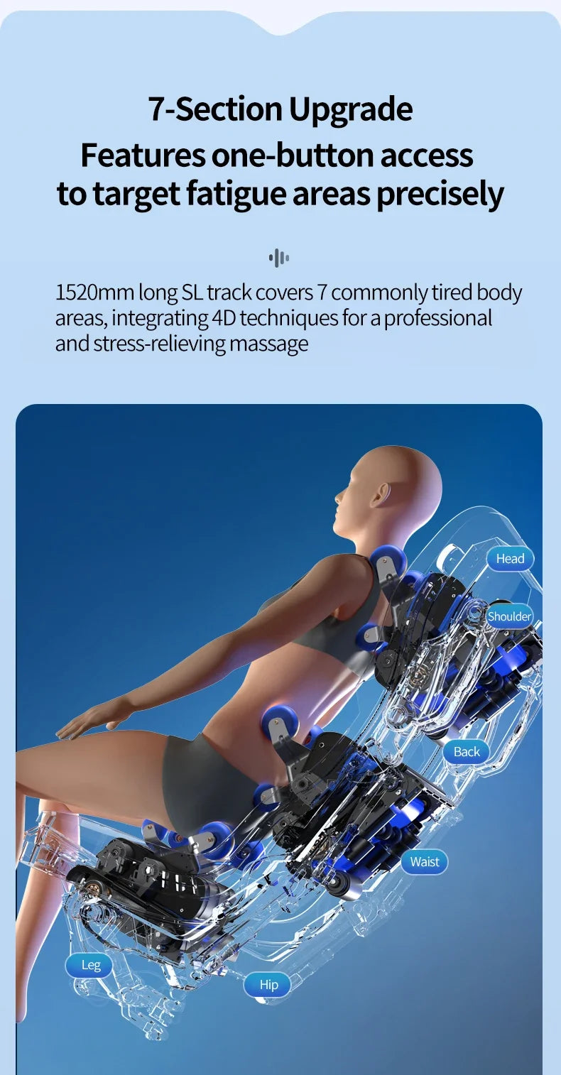 2025 Premium 4D Smart Massage Chair Home Office Use Full-Body Luxury Space Capsule with Multifunction Triple Control Operation‌