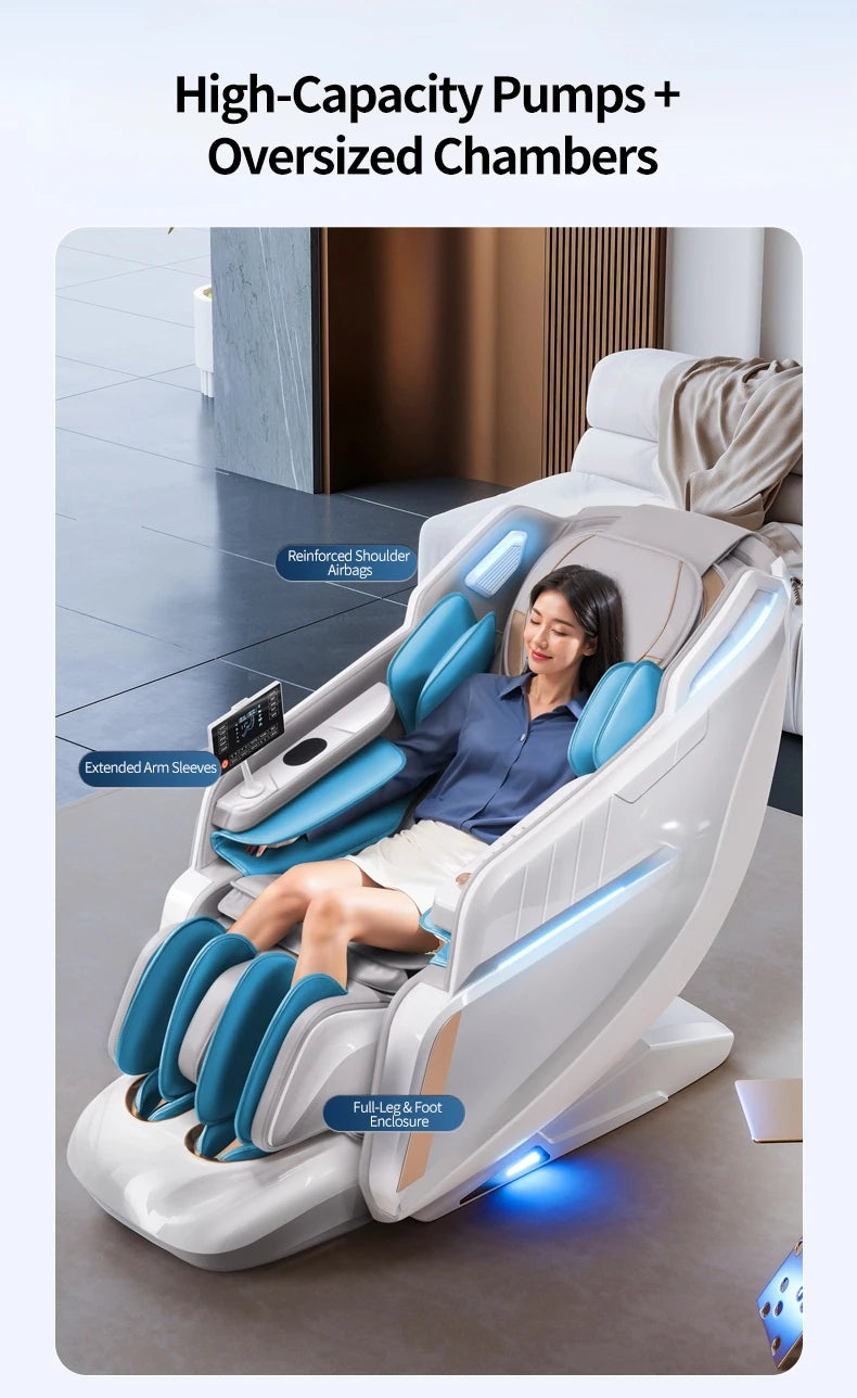 2025 Premium 4D Smart Massage Chair Home Office Use Full-Body Luxury Space Capsule with Multifunction Triple Control Operation‌