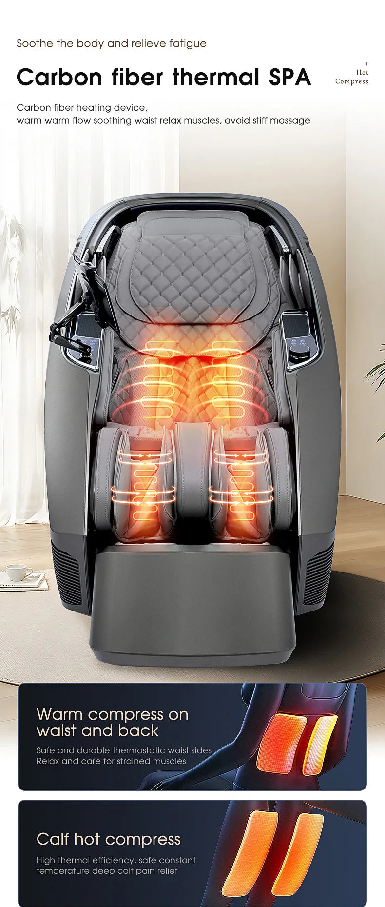 4D Massage Chair, 2025 Full Body Shiatsu Recliner Electric Extendable Footrest, Zero Gravity, SL Track, Deep Yoga Stretch, Foot