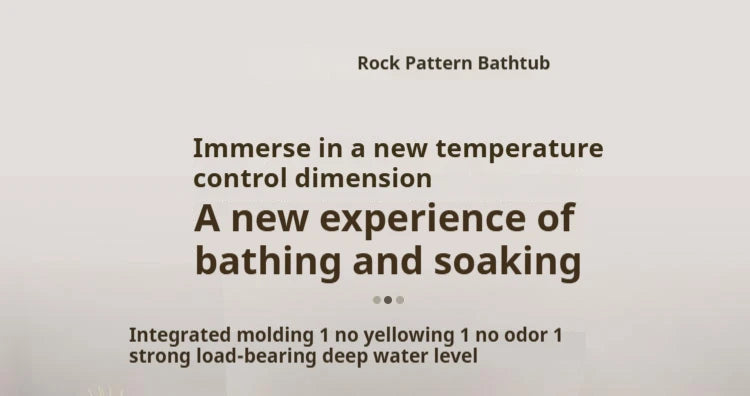 "Luxury Wabi Sabi Stone Texture Bathtub -Handmade One-Piece Artificial Rock Freestanding Tub, Artistic Bath for Home & B&B"