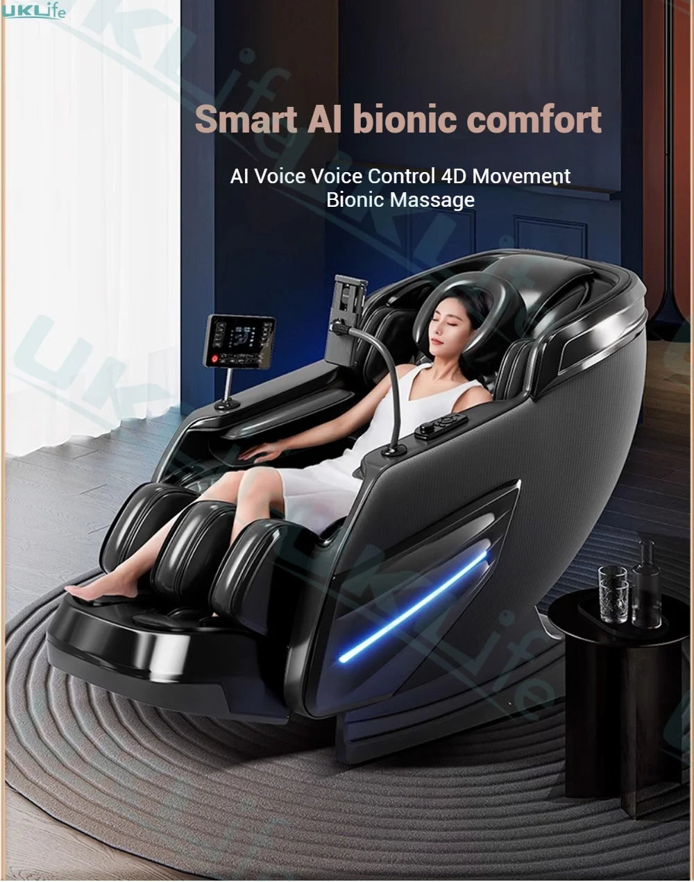 2025 Upgrade 6D Jade Rollers Massage Chair w/ SL-Track & AI Voice Control | Zero Gravity Full Body Airbag + Heating System