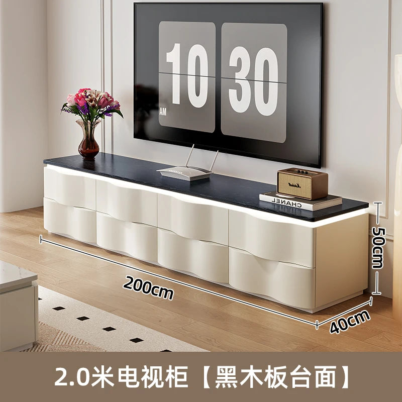 Nordic Creative TV Stands Modern Minimalist Living Room Slate Coffee Table and TV Cabinet Set Designer Home Furniture FYTS