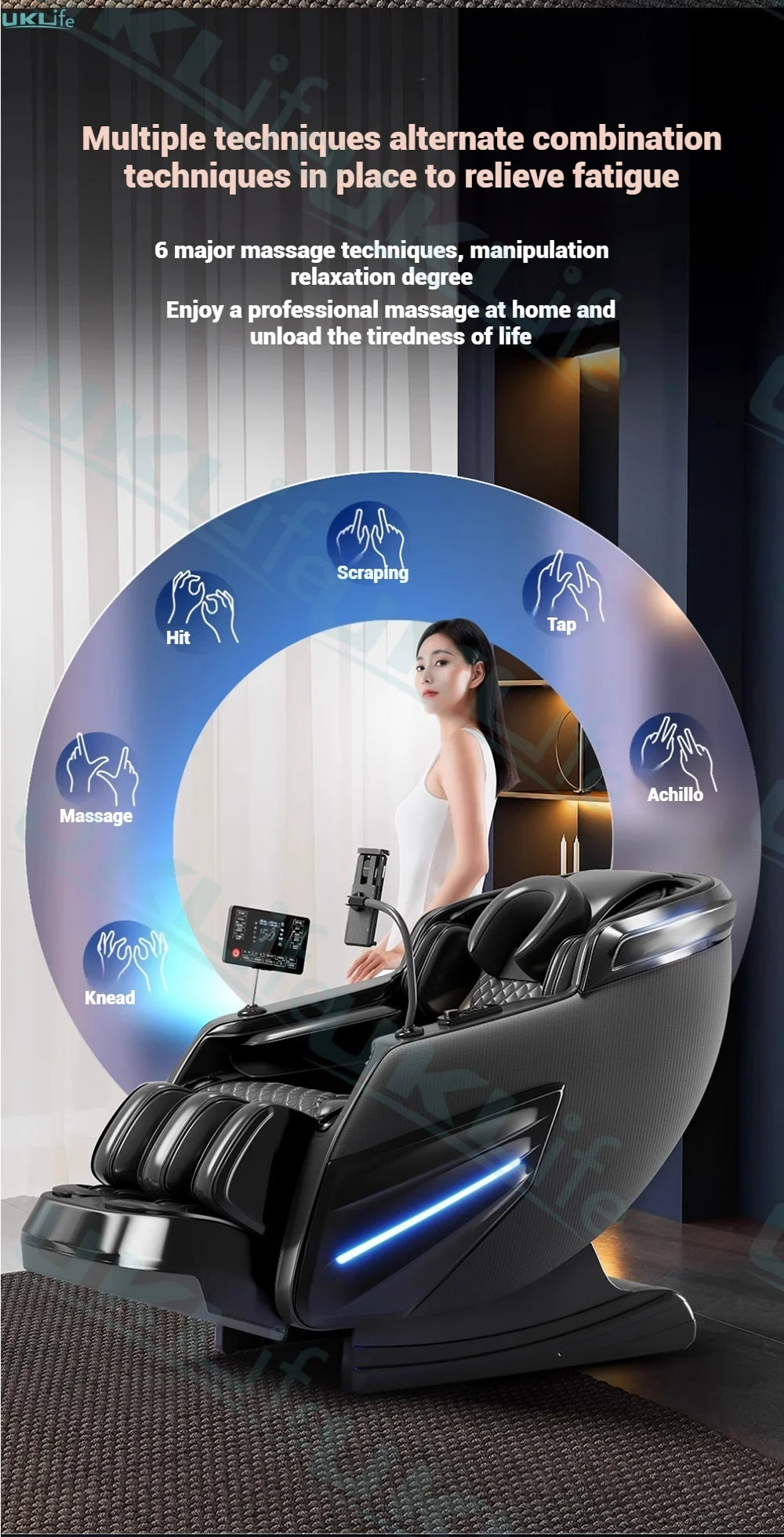 2025 Upgrade 6D Jade Rollers Massage Chair w/ SL-Track & AI Voice Control | Zero Gravity Full Body Airbag + Heating System