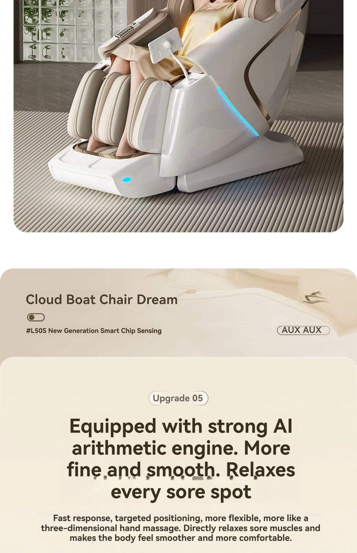 4D+4D Electric Massage Chair Full Body 24 Modes Zero Gravity SL-Track Shiatsu Smart Auto Massage Chairs with Heat System Massage