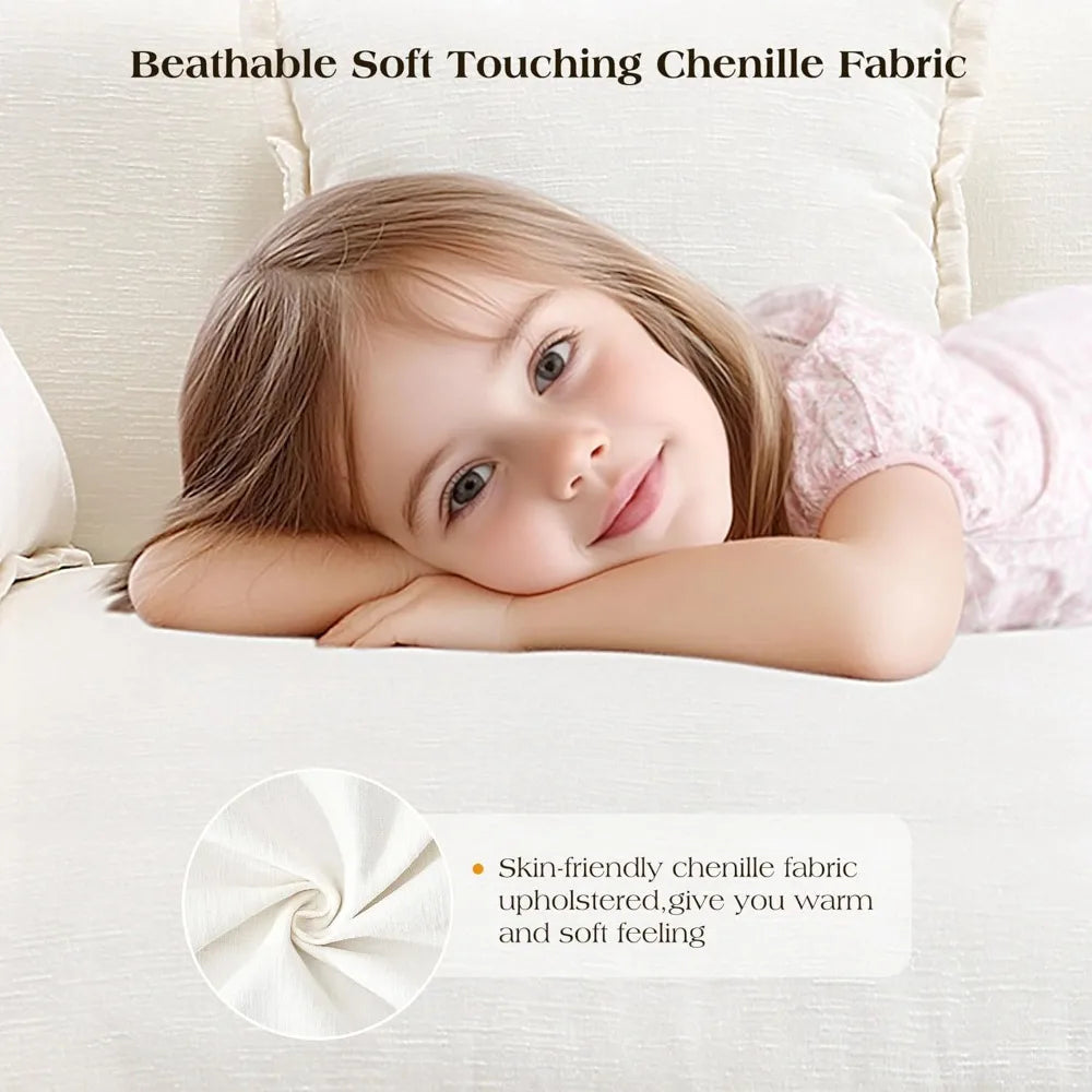 Luxury 113.4" U-Shaped Modular Sofa – 3-Seater Modern Chenille Sectional with Deep Seating, Comfy Living Room Couch